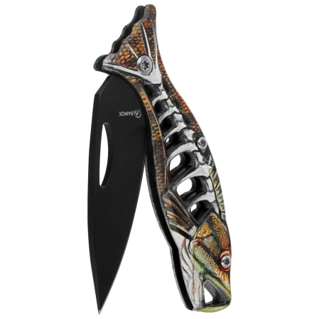 Nóż wędkarski brelok Martinez Albainox Fishing Golden Aluminium, Black 3Cr13Mov (18504-GD)