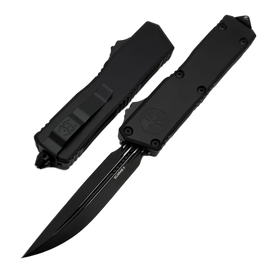 Nóż automatyczny OTF Microtech Scarab II Gen III Executive D/E-S Tactical Black DLC Aluminium, Black DLC M390MK by Tony Marfione (1181-1T)