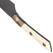 Nóż kuchenny Microtech Santoku 6'' Titanium Bolster/Ivory G10, Black DLC M390MK (3300B-1DLCIVS)