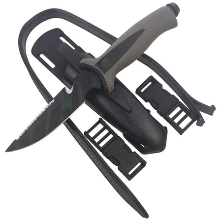 MAC Coltellerie Aquatys Camu Green Diving Knife