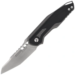 Kizer Zero Knife Gray Titanium / Black Aluminium, Hand Brushed S45VN by Maciej Torbe (Ki3664A2)