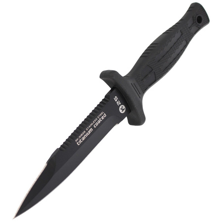K25 Tactical Botero Knife Black Rubber, Titanium Coated (31825)