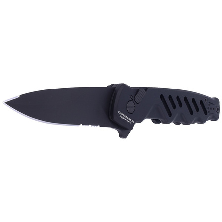 Nóż automatyczny Extrema Ratio Caimano Nero Black Aluminium, Black MIL-C N690 (04.1000.0169/BLK)
