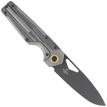 Nóż składany Kizer Serpentine Gray Titanium / Black Micarta, Matte Ultra DLC Elmax by Jonathan Styles (Ki3759FDA2)