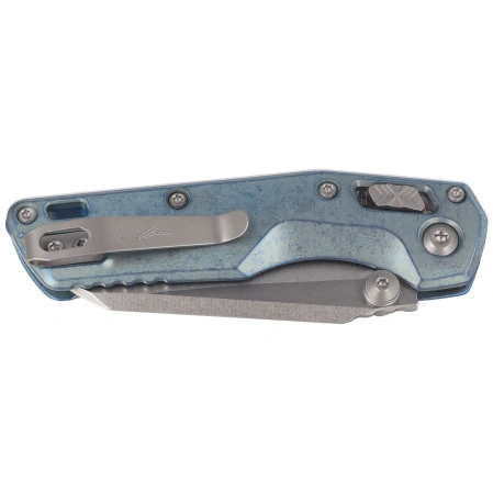 Nóż składany Microtech MSI Ram-Lok Mini S/E Marfione Select Slab Side Ice Blue Titanium, Stonewashed M390MK by Tony Marfione (210M-10MS7)