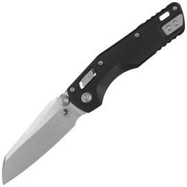 Microtech MSI Mini S/E Knife Black Fluted Aluminum, Stonewashed M390MK by Tony Marfione (210M-10FL)