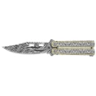 Martinez Albainox Classic Damask Balisong Knife Stainless Steel, Damascus Pattern 3Cr13MoV (02236)