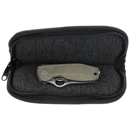 Nóż składany Spyderco SpyNano Flash Batch Green Canvas Micarta/Titanium, Satin M398 (C268MTIP)