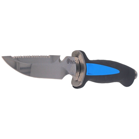 Nóż nurkowy MAC Aquatys Blue-Black PP-TPE, Mirror W 1.4060