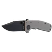 Demko Shark Cub Stealth Clip Point Knife Artillery Gray Aluminum, Black DLC CPM20CV by Andrew Demko (SC-20CV-ALUM-AG-CP)