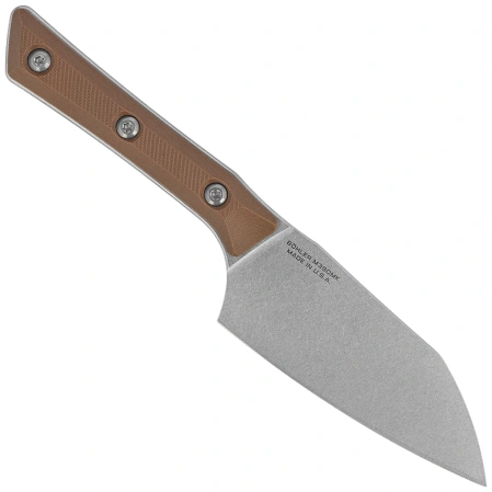 Microtech Santoku 4.2'' Kitchen Knife Coyote Tan G10, Stonewashed MK390 (3300-10CE)