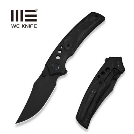 Nóż składany WE Knife Skynix Black Titanium/Marble Carbon Fiber, Black Stonewashed M390 (WE24087-1)