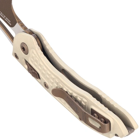 Microtech M-Stitch Ram-Lok S/E Knife Champagne Gold Frag Aluminium, Champagne Gold M390MK by Borka Blades and Tony Marfione (169MRL-1FRCG-C19Z23)