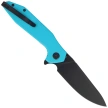 Nóż składany Kubey Nova KU117S, Light Blue G10, Blackwashed 14C28N