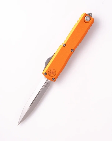 Nóż automatyczny OTF Microtech UTX-70 Gen IV D/E Orange Aluminum, Stonewashed M390MK by Tony Marfione (11474-10OR)