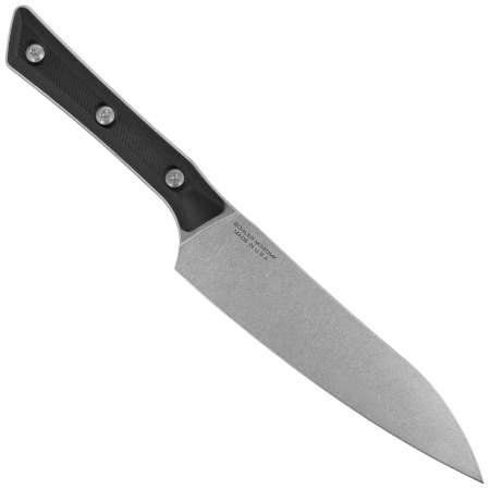 Microtech Utility Kitchen Knife Black G10, Stonewashed M390MK (3400-10BK)