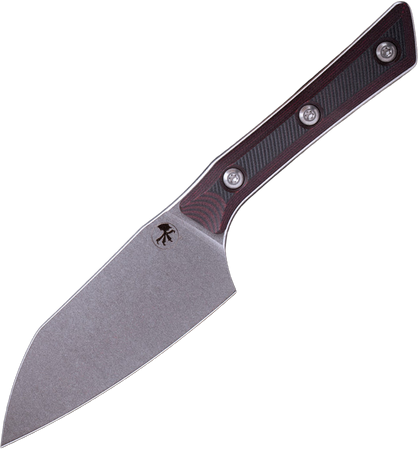 Microtech Santoku 4.2'' Kitchen Knife Black Cherry G10, Stonewashed M390MK (3300-10BC)