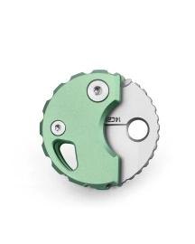 Nóż składany Bestechman Turtle Green Titanium, Bead Blasted 14C28N (BM20D)