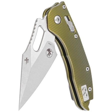 Nóż składany Microtech Stitch Ram-Lok S/E OD Green Fluted Aluminium, Stonewashed M390MK by Borka Blades and Tony Marfione (169RL-10FLOD)