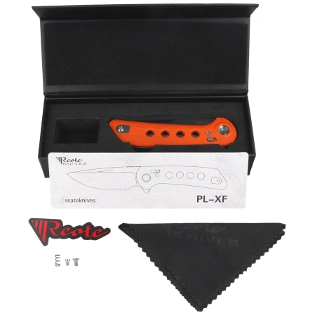 Nóż składany Reate PL-XF Orange G10, Stonewashed Nitro-V (PL-XF ORG10.STW)