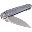 Bestech Mothus Blue Titanium, Satin M390 by Kombou Knife (BT2206A)