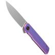 Nóż składany WE Knife Charith LE No 072/210 Ripple Pattern Purple Titanium, Silver Bead Blasted CPM 20CV (WE20056-2)