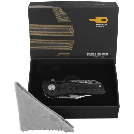 Bestech Engine Bowie Carbon Fiber/Colorful Flamed Titanium, Bead Blasted/Satin CPM S35VN (BT1806D)