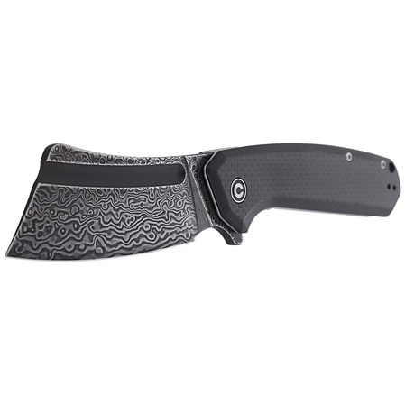 CIVIVI Knife Bullmastiff Twill Carbon Fiber / Black G10, Black Damascus (C2006DS-1)