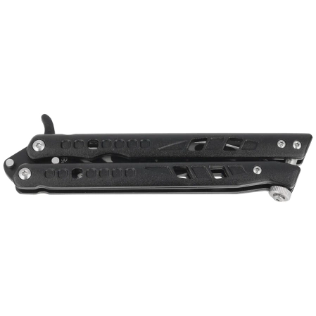 Martinez Albainox Flamas Black Aluminium, Black 3Cr13Mov butterfly knife (02138)