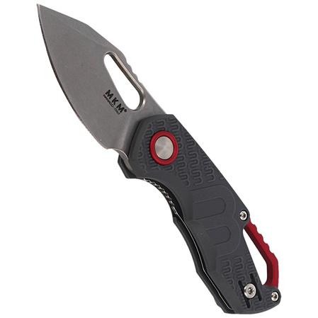 MKM Isonzo Clip Point Knife Grey FRN, Stonewashed N690 by Jesper Voxnæs (MK FX03-3PGY)