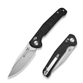 Sencut Glenspar Knife Black G10, Stonewashed 9Cr18MoV (S25046-2)