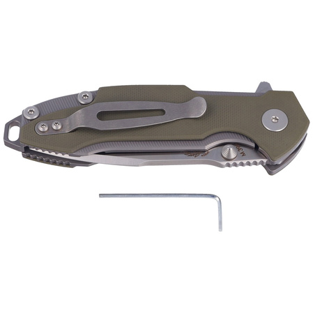 Viper Storm Green G10, Satin M390 by Rick Hinderer Knife (V5954GG)