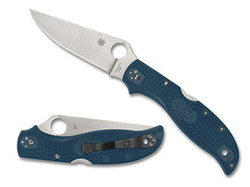 Spyderco Stretch 2 XL Lightweight Knife Blue FRN, Satin K390 by Sal Glesser (C258FPK390)