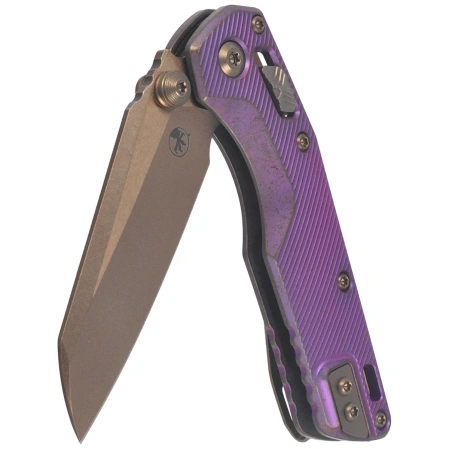 Microtech MSI Ram-Lok Mini S/E Marfione Select Knife Royal Purple Fluted Titanium, Bronze HW, Bronze M390MK by Tony Marfione (210M-13FLMS5)