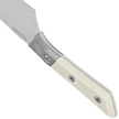 Microtech Santoku Knife 6" Titanium Bolster/Ivory G10, Stonewashed M390MK (3200B-10IV)