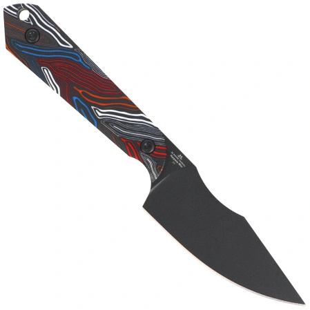 Kizer Mini Harpoon Knife Multicolored G10, Black CPM 3V by Maverick Customs (1040S6)