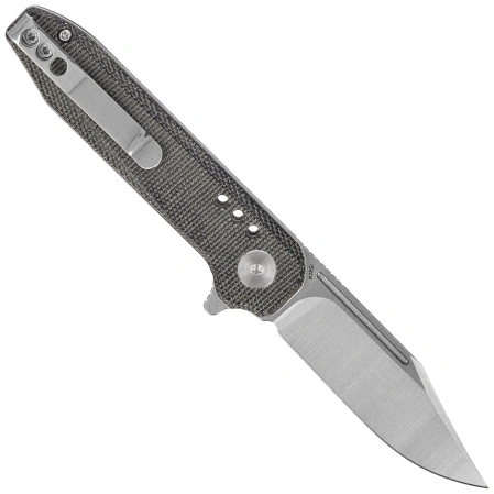 Bestech Syntax CP Black Micarta, Stonewashed/Satin CPM 154CM by Todd Knife and Tool (BG41D)