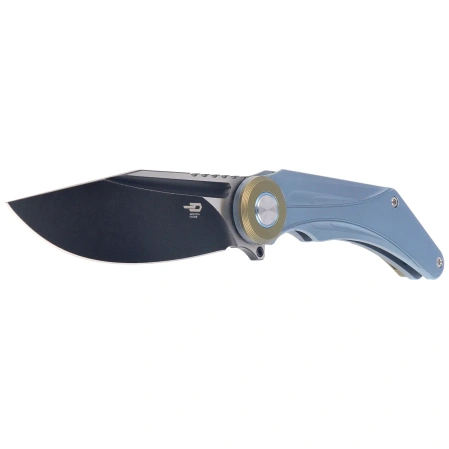 Bestech Seraph Knife Blue Titanium, Black Stonewashed / Satin M390 by Kombou (BT2403D)