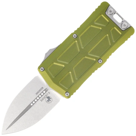 Nóż automatyczny OTF Microtech Exocet II D/E OD Green Aluminum, Stonewashed M390MK by Tony Marfione (1157-10OD)