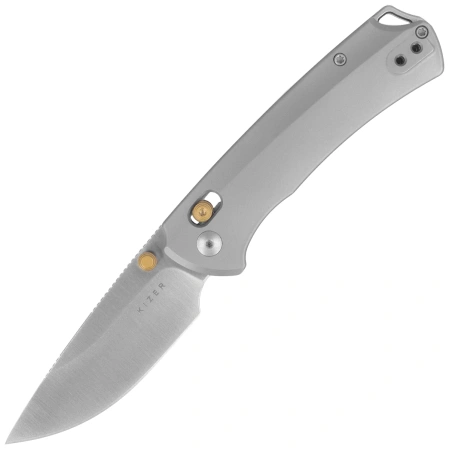 Nóż składany Kizer T1 CD Silver Titanium, Satin M390 by Uli Hennicke (Ki3490.2CDA1)