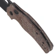 Kizer C01C 2.9 BS Knife Brown Norplex UltreX Micarta, Black DLC Ultra Elmax by Sheepdog Knives (Ki3488.29BSA2)