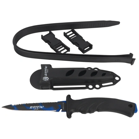 Mac Coltellerie Torpedo 11 Diving Knife Black-Blue PP-TPE, PTFE Blue Camu MA5 (MC TRP11-3.N)