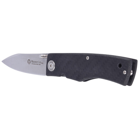 Maserin Carbon 392 Black Carbon Fiber, Satin N690 by Salvatore Puddu Knife (392/CN)