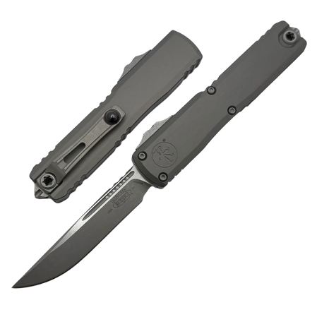 Microtech Ultratech Gen IV S/E OTF Knife Natural Clear Aluminium, Apocalyptic M390MK by Tony Marfione (11214-10APNC)