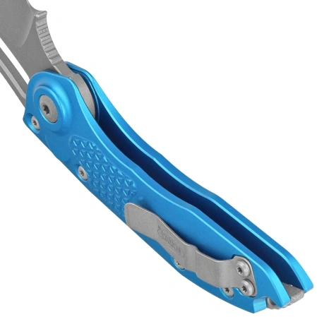 Microtech Stitch-A S/E Automatic Knife Blue Aluminum, Apocalyptic M390MK by Borka Blades and Tony Marfione (169-10APBL)