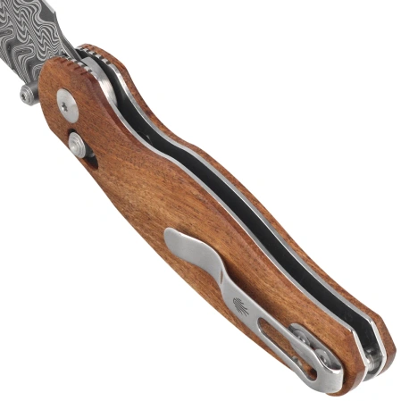 Nóż składany Kizer Phoca CD Mkuruti Wood, Acid Washed Damascus (V3781CDA3)