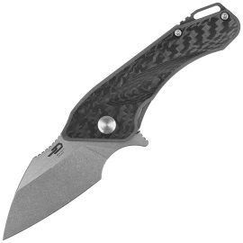 Bestech Goblin Knife Dark Grey Titanium/Carbon Fiber, Stonewashed/Satin CPM S35VN (BT1711E)