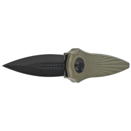 Paragon Warlock-X Tapered StarBurst OD Green Aluminum, Cerakote Black CPM S35VN (WLOCX-TSB-OD-DO-CB)