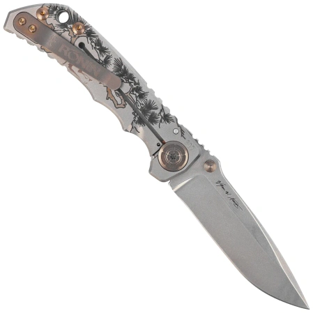 Nóż składany Spartan-Ronin Harsey Folder ''Gun Fighter'' Titanium, Stonewashed MagnaCut