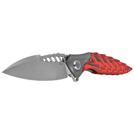 Nóż składany Rike Knife Thor 7 Titanium / Red-Black G10, Satin 154CM (RK-THOR7-BR)